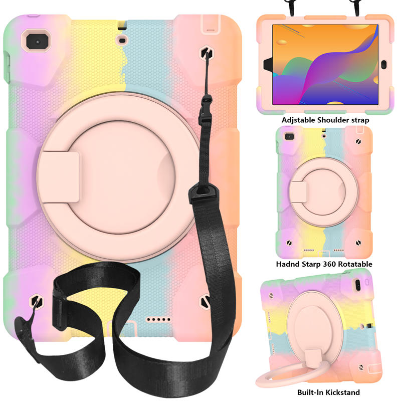 iPad Case For iPad 9.7/Air 2 with 360¡ãSwivel Stand-Colorful Rose Gold