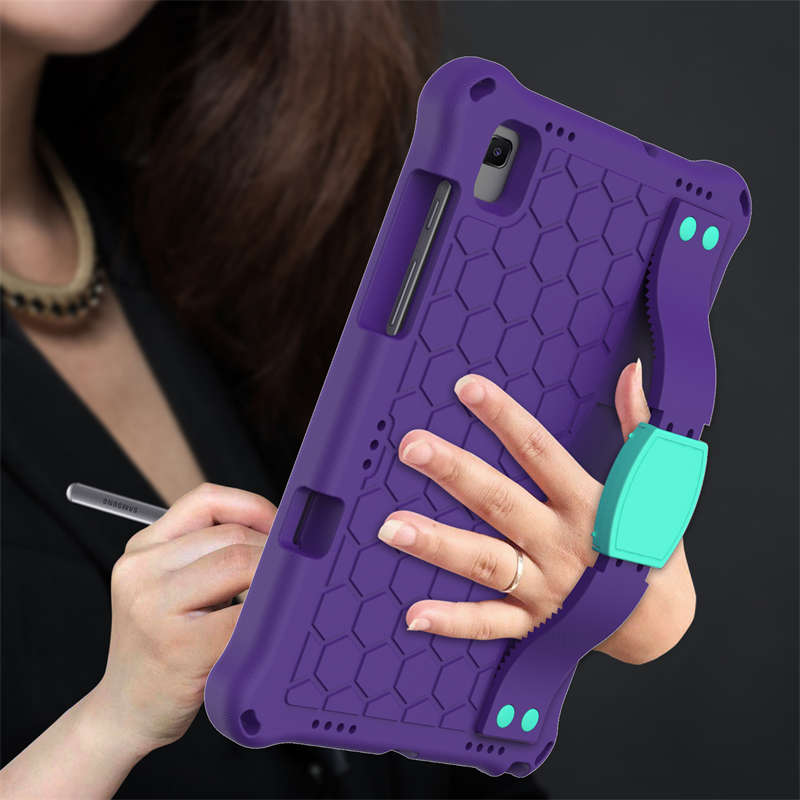Hive SamSung Tablet Case For Sansung S6 10.5 (2019)/ S5E(2019)/Tab A7 (2020) Durable Stand Cover With Shoulder Strap-PurpleAqua