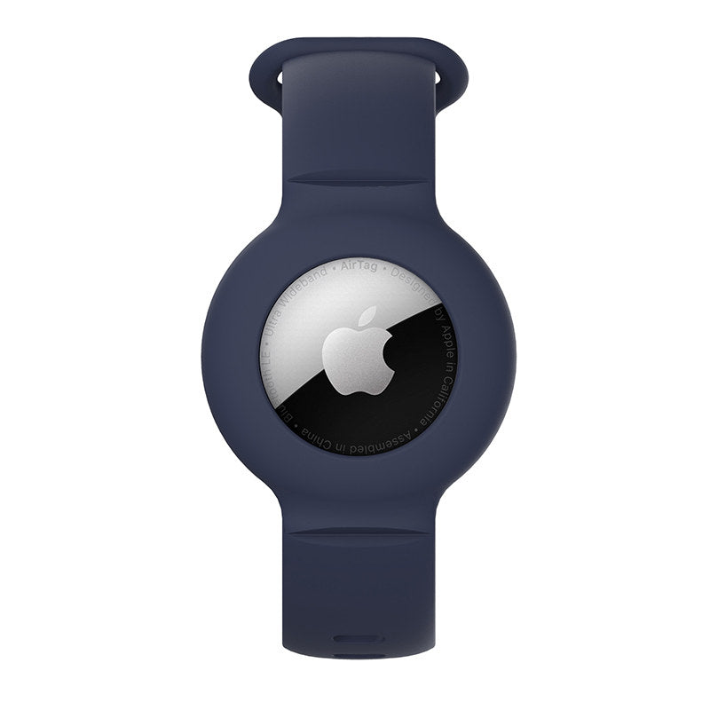 Apple Airtags Watch Strap Silicone Protective Sleeve-MidnightBlue