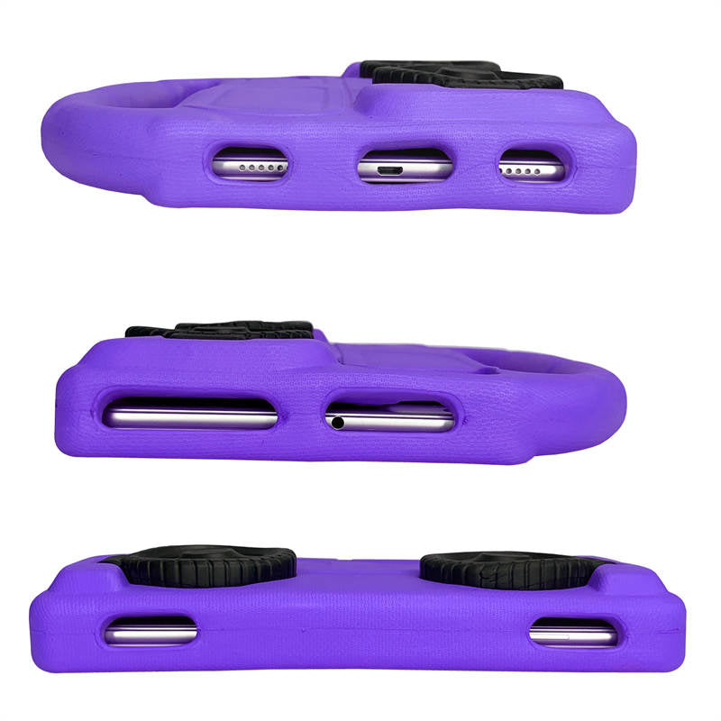 Wheel Samsung Tablet Tablet Case For 8.0inch Tab A 3 4 E/8.7inch Tab A7lite Shockproof Stand Cover With Handle Stand-Purple