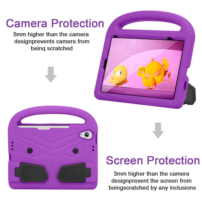 Sparrow iPad Case Kids Safe Shockproof Handle Stand Cover For Mini6-Purple
