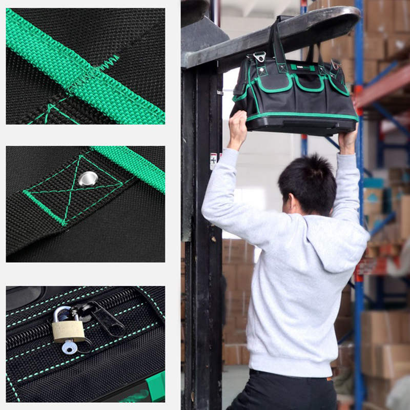 16'' Heavy Duty Tool Bag Waterproof with Shoulder Strap for Woodworking