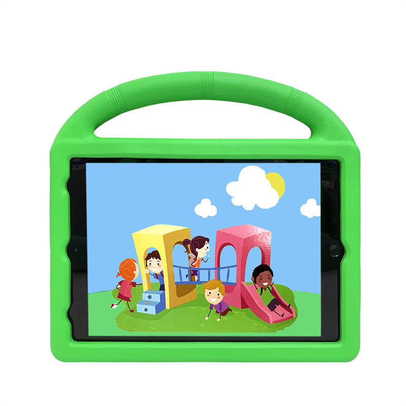 Wheel iPad Case For iPad 7/8/9 Air 3 Pro 10.5 inch Shockproof Stand Cover With Handle Stand-Green