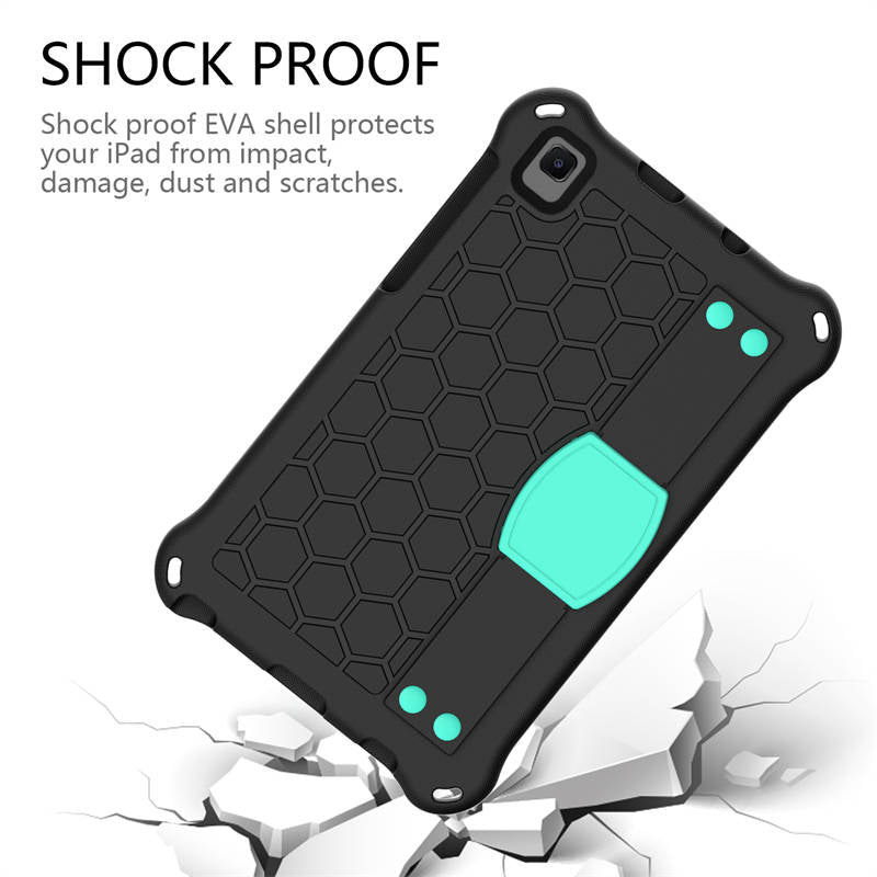 Hive Tablet Case For SamSung Tab A7 Lite 8.7(T220/T225) 2021/Tab A8 (P200/P225) 2019 Durable Stand Cover With Shoulder Strap-BlackAqua