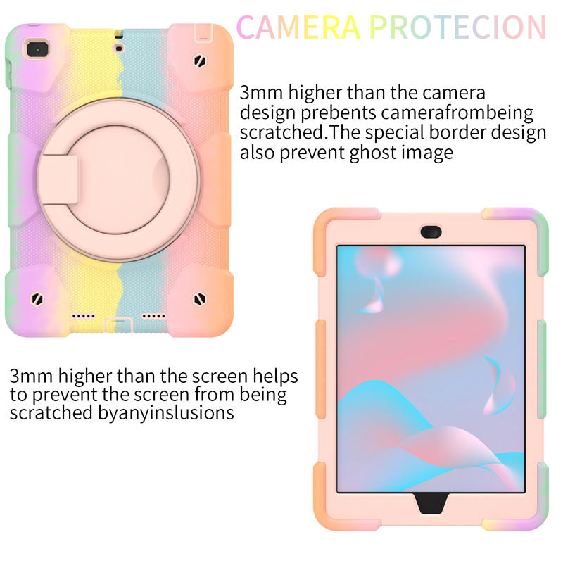 iPad Case For iPad 9.7/Air 2 with 360¡ãSwivel Stand-Colorful Rose Gold