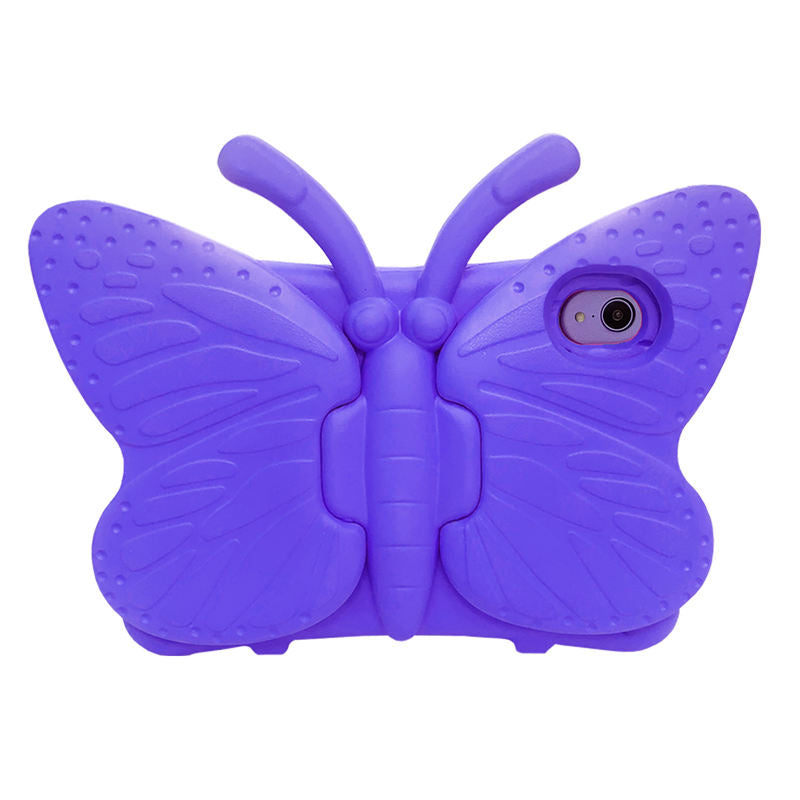iPad Case For iPad Mini 6 Cartoon 3D Butterfly EVA Proof Shockproof Case with Bracket-Purple
