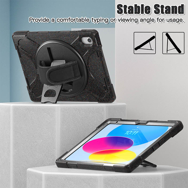 Full Body Protective Case with 360¡ã Rotate Hand Strap/Stand for iPad 10th Gen