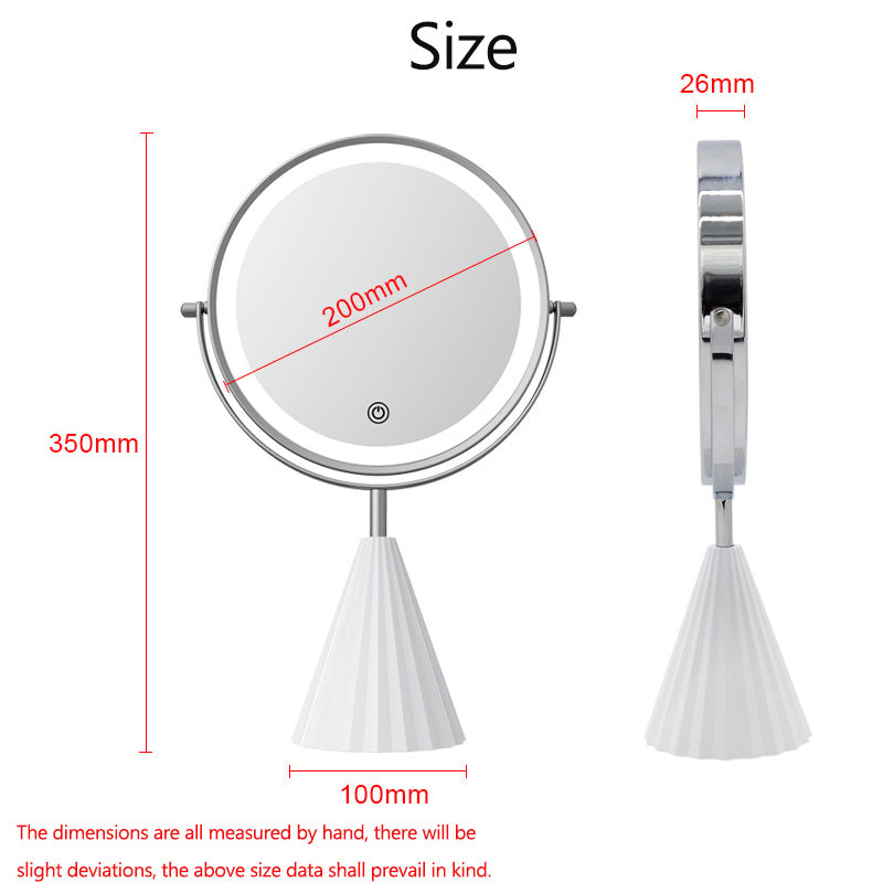 Home & LivingDouble Sided Makeup Mirror with 3 Color Lighting 10X Magnifying