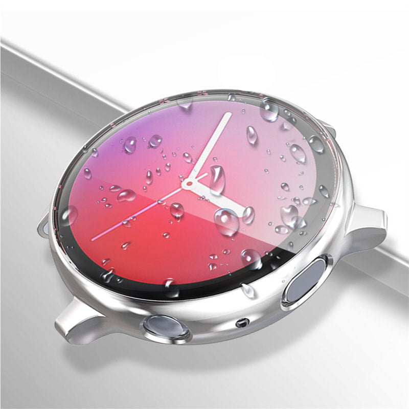Full Coverage TPU Screen Protective Cover For Samsung Galaxy Watch Active 2 40 44mm-Silver