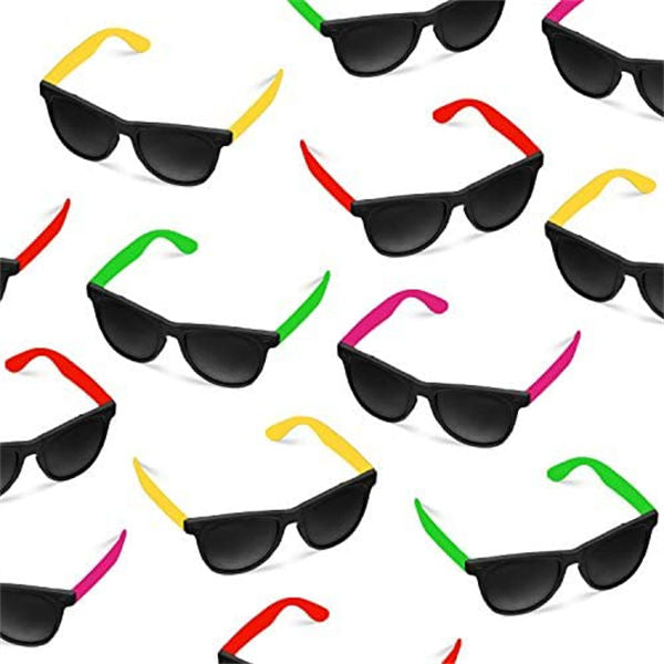 24 Pack Kids Sunglasses Bulk Pool Party Favors Beach Party Favors Bulk Party Pack of 2 Dozen in 4 Neon Colors