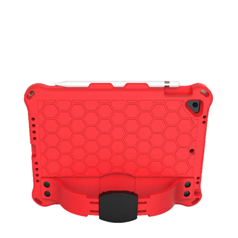 Hive iPad Case For iPad 5/6/Pro 9.7/iPad9.7 Durable Stand Cover With Shoulder Strap-RedBlack