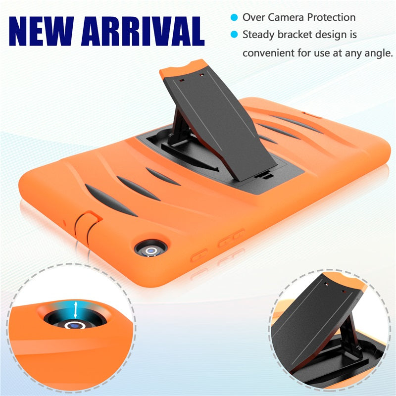 Shock Wave Kickstand Case Anti-Fall Protection For Samsung Tab A 10.1 T510/T515(2019)-Orange