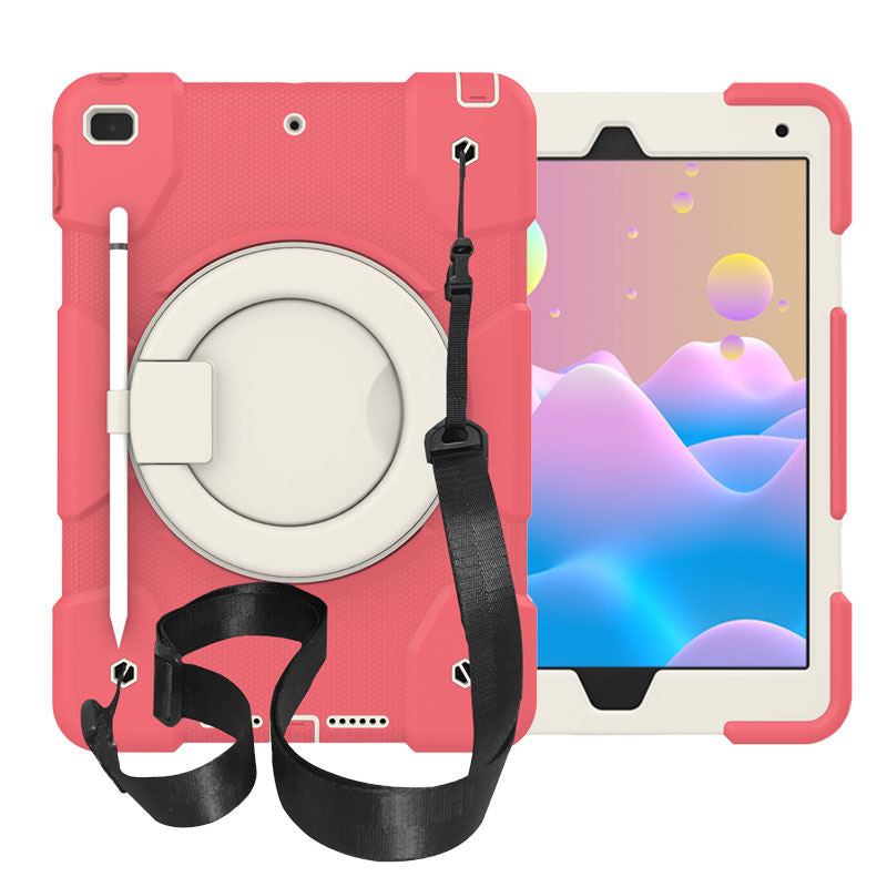 iPad Case For iPad 10.2 with 360¡ãSwivel Stand-Begonia Red