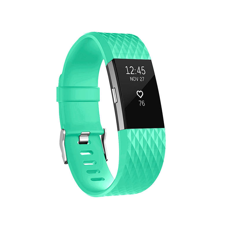 Silicone Replacement Strap Wrist Accessories For Fitbit Charge 2 -Teal