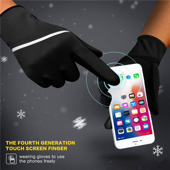 Winter Gloves Men Women Touchscreen Running Gloves Cold Weather Work Gloves -Black104