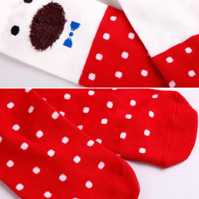 6 Pcs Cartoon Animal Girls Knee High Socks Cotton Mid Calf Long Boot Socks