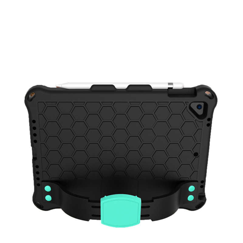 Hive iPad Case For iPad 5/6/Pro 9.7/iPad9.7 Durable Stand Cover With Shoulder Strap-BlackAqua