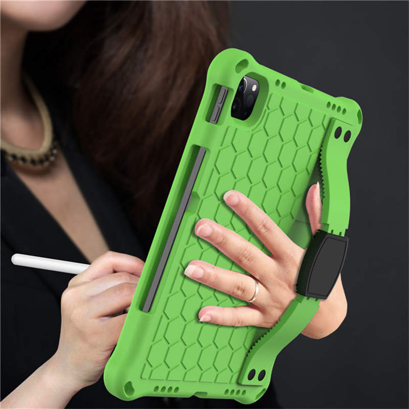 Hive iPad Case For iPad Pro11/Air4/Air5 10.9 Durable Stand Cover With Shoulder Strap-GreenBlack