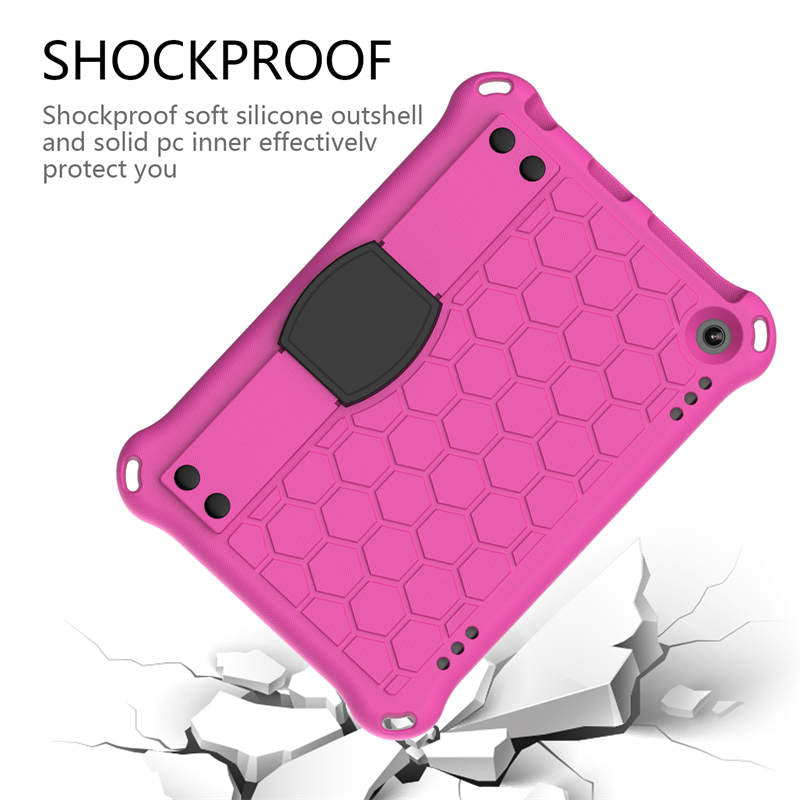 Hive Kindle Fire HD8/HD8 Plus (2020) Tablet Case Durable Stand Cover With Shoulder Strap-RoseBlack