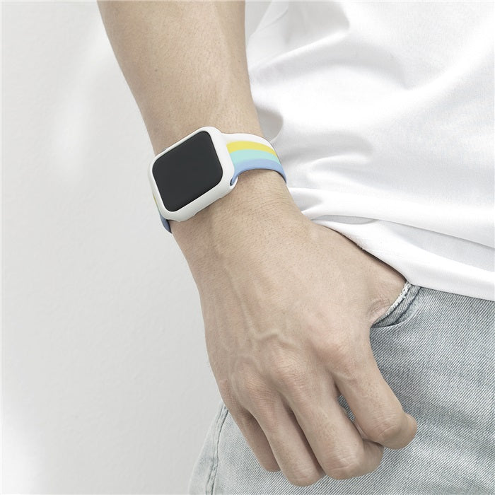 Colorful Silicone Sport Watch Band For Apple iWatch Series-08