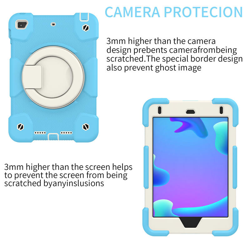 iPad Case For iPad Mini 4/5 with 360¡ãSwivel Stand-Sky Blue