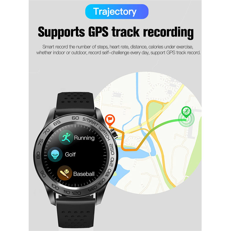 F22U Smart Watch with Heart Rate Monitor Body Temperature Thermometer IP67 Waterproof-Black