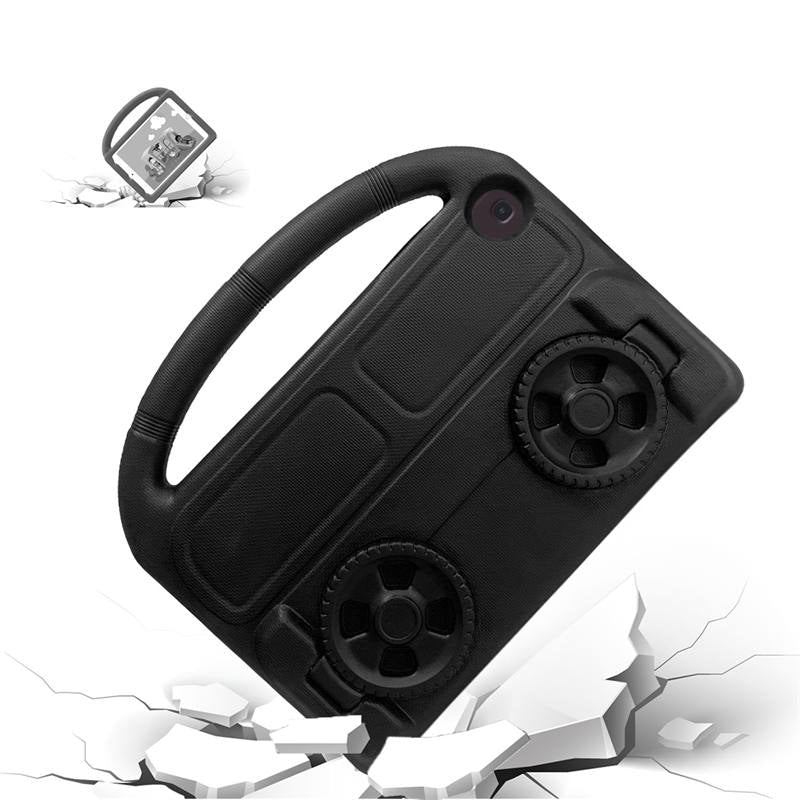 Wheel Samsung Tablet Case For Tab A 10.1 T510/T515(2019) Shockproof Stand Cover With Handle Stand-Black