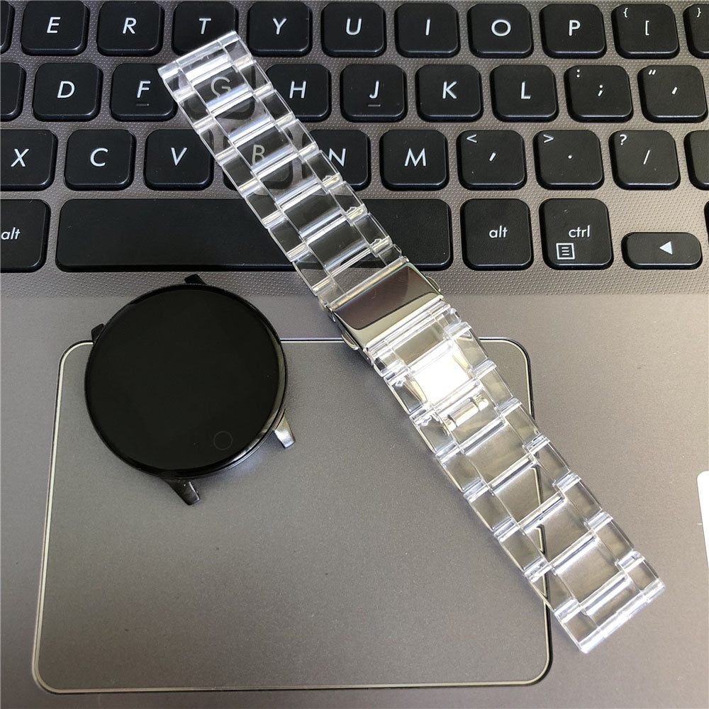 Fashion Transparent Resin Watch Band For Samsung Galaxy Watch 42/46mm Gear S3 Frontier/Classic(Transparent)