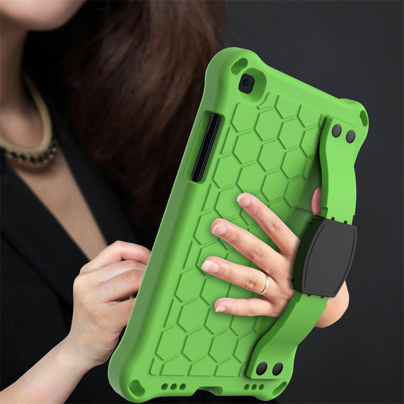 Hive SamSung Tab A 8.0 T290/T295 (2019) Tablet Case Durable Stand Cover With Shoulder Strap-GreenBlack