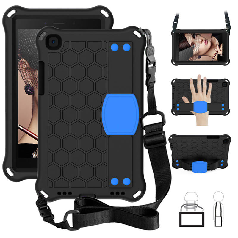 Hive SamSung Tab A 8.0 T380/T385/T387/T377/T330 Tablet Case Durable Stand Cover With Shoulder Strap-BlackBlue