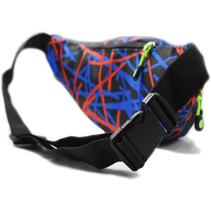 Fashion Waist Bag Casual Wallet with Adjustable Belt for Outdoor Events Running-Black