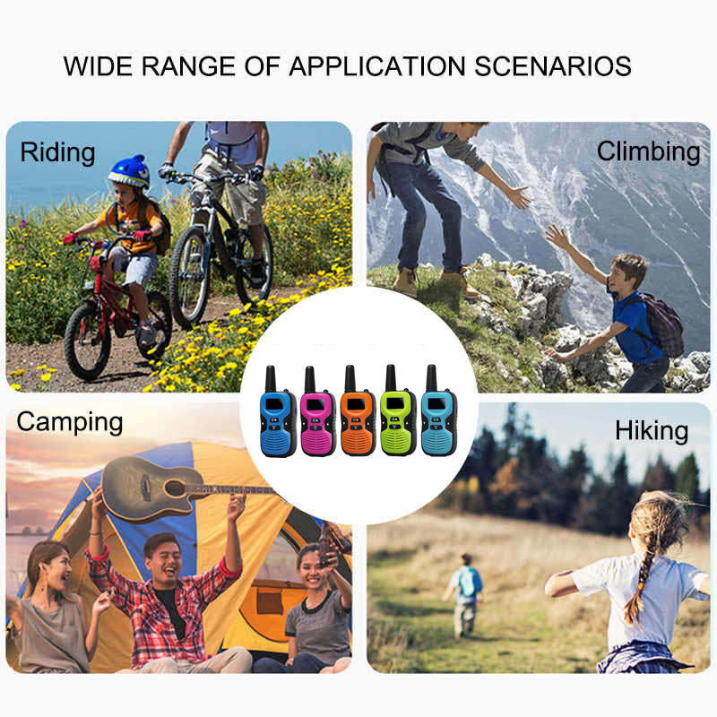 4 Pcs Kids Walkie Talkies Rechargeable Long Range Camping Toys