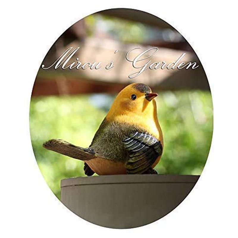 Funny Garden Bird Statue Indoor Outdoor Statues Yard Art Figurines for Patio Lawn House-Yellow Green