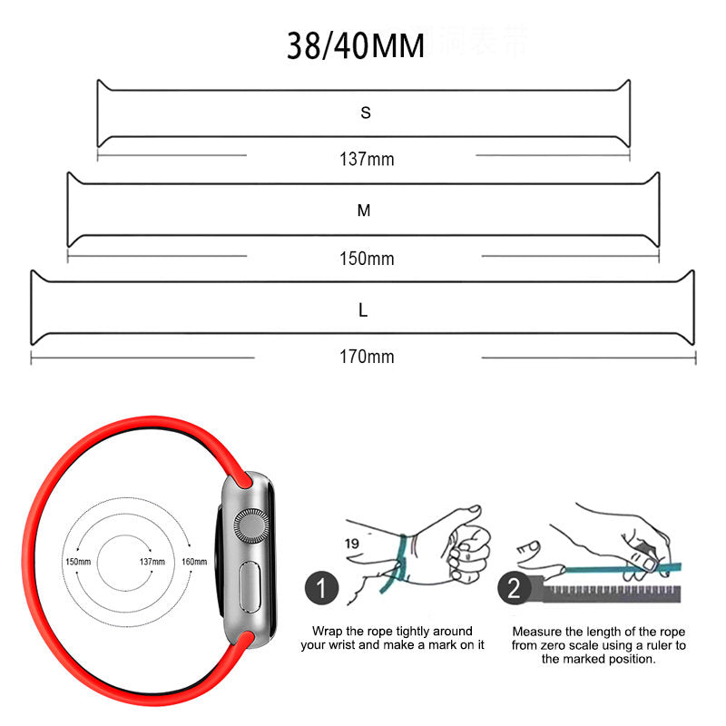 Sports Breathable Silicone Solo Loop Watchband for Apple Watch Series 6/5/4/3/2/1/SE-BlackGray