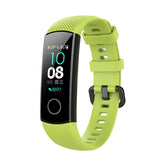 HWRY Silicone Watch Band Quick Release Strap Replacement Wristband For Huawei Band 4/5 And Honor Band 4/5 For Women-Mini Green