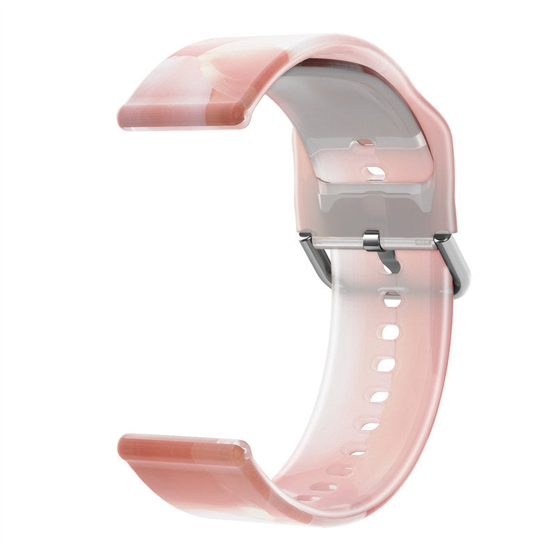 Semi Frosted Watch Strap Transparent Rainbow for Samsung Huawei Watch-02