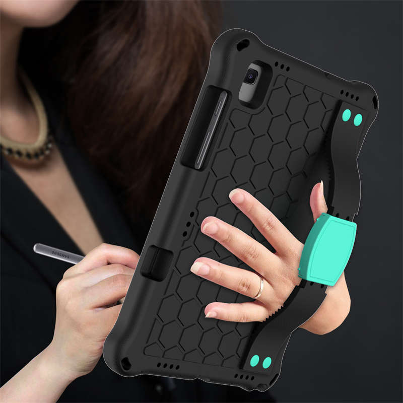 Hive SamSung Tablet Case For Sansung S6 10.5 (2019)/ S5E(2019)/Tab A7 (2020) Durable Stand Cover With Shoulder Strap-BlackAqua