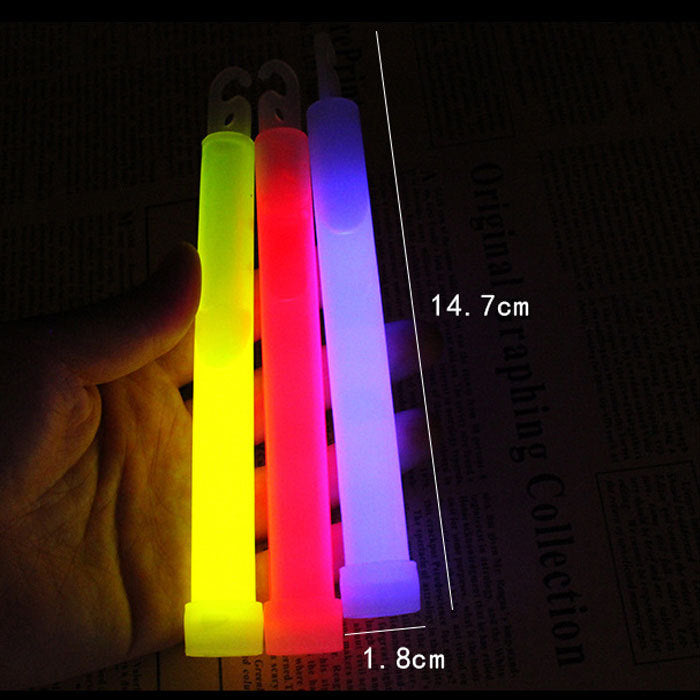 8 Ultra Bright 6 Inch Large Glow Sticks Long Last Lighting Over 12 Hours Emergency Light Sticks
