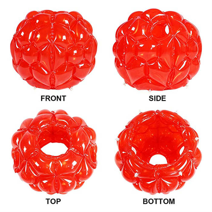 Inflatable Bubble Balls for Kids 2 Pack Inflatable Buddy Bumper Balls Sumo Game-Red