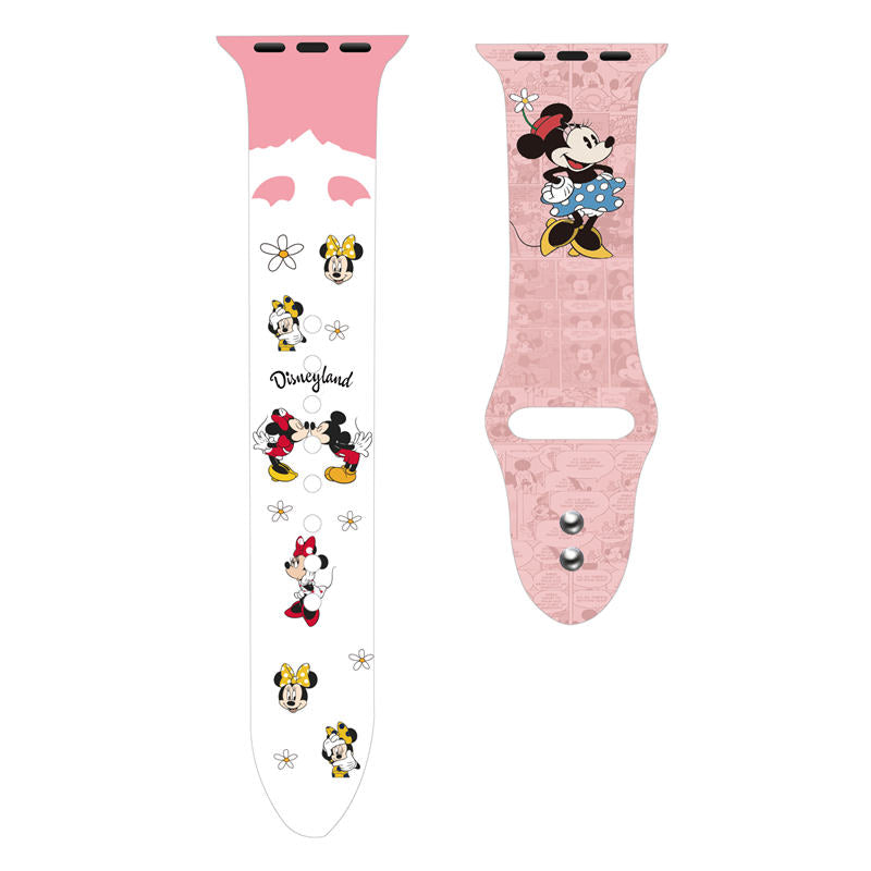 Soft Silicone Cartoon Minnie Mouse Bands for Apple Watch Series SE/6/5/4/3/2/1-C18