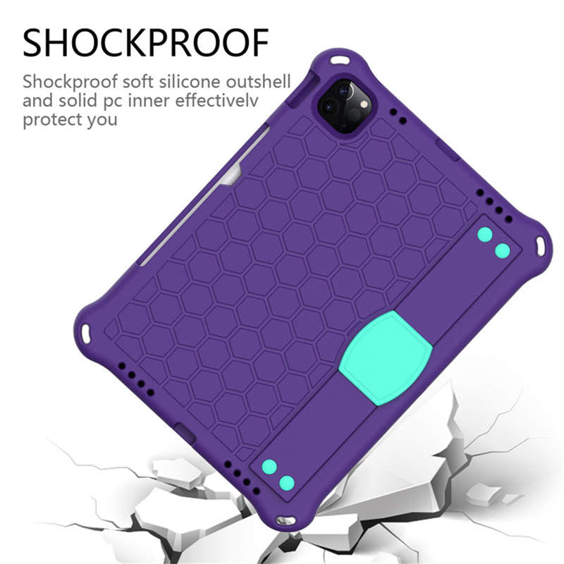 Hive iPad Case For iPad Pro11/Air4/Air5 10.9 Durable Stand Cover With Shoulder Strap-PurpleAqua