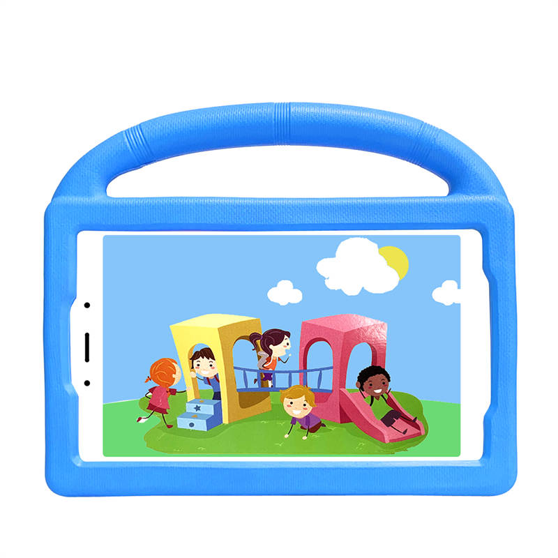 Wheel Samsung Tablet Tablet Case For 8.0inch Tab A 3 4 E/8.7inch Tab A7lite Shockproof Stand Cover With Handle Stand-Blue