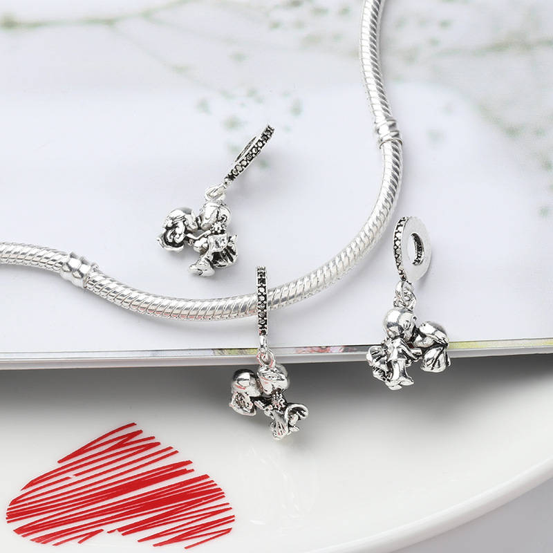 Married Couple Cubic Zirconia Beads Pendant