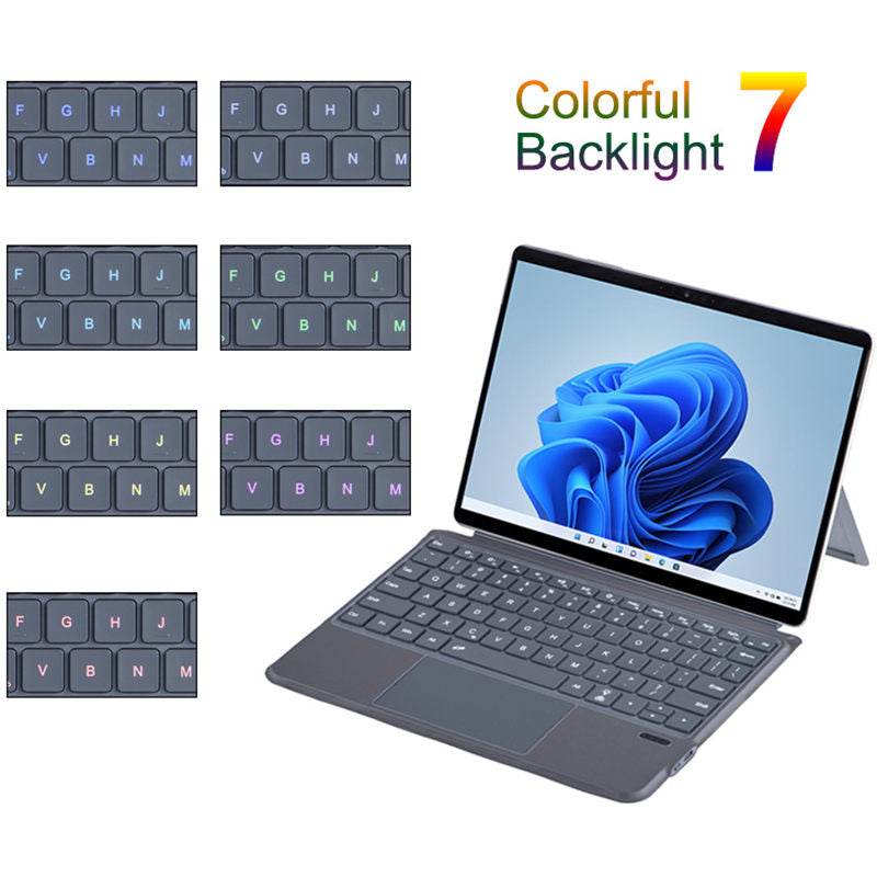 Ultra-Slim Backlit Wireless Keyboard for Microsoft Surface Go/Go 2/Go 3-Grey