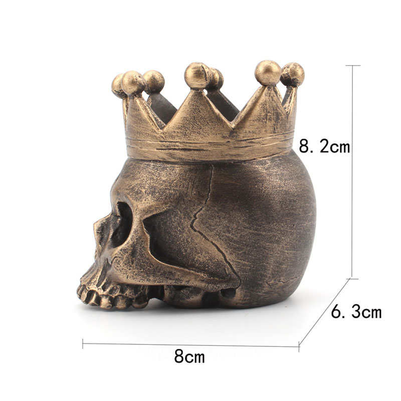 2Pcs Resin Skeleton Candle Holder for Party Halloween Decor