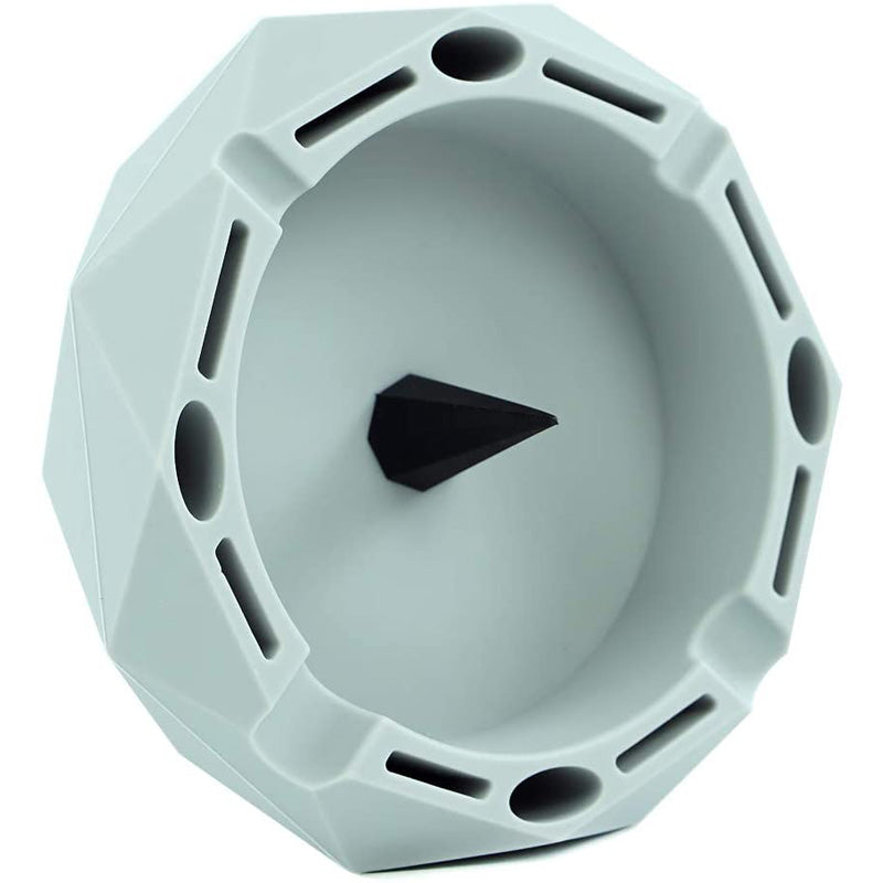 Geometric Silicone Ashtray Eco-Friendly Portable Unbreakable Tabletop Tray for Cigarettes Cigar -Gray