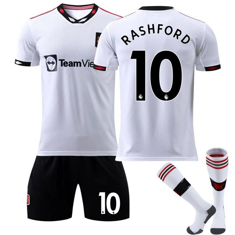 RASHFORD #10 Manchester United Away Jersey 2022/23 Soccer Jersey Kit For Adult Kids