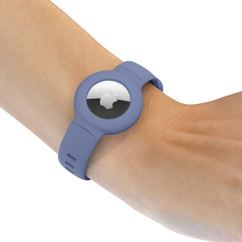 Apple Airtags Watch Strap Silicone Protective Sleeve-Lavender