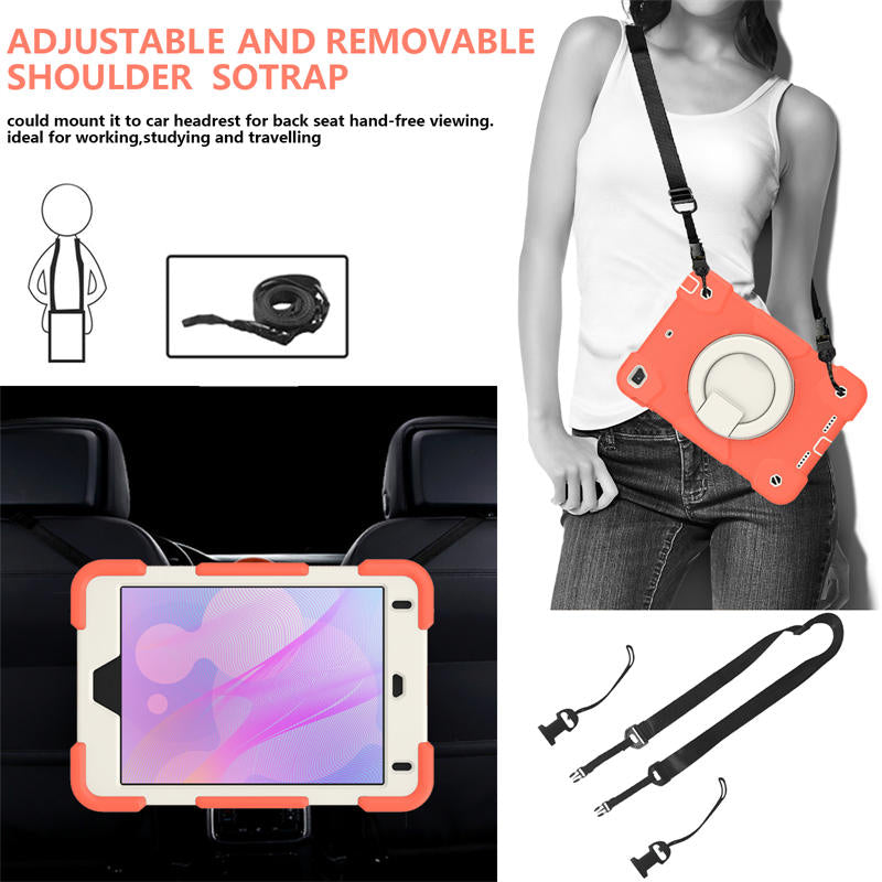 iPad Case For iPad Mini 4/5 with 360¡ãSwivel Stand-Coral Orange