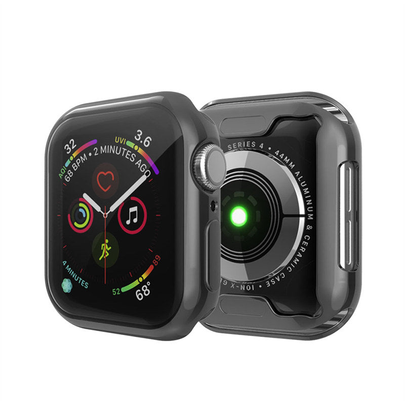TPU All Around Screen Protective Cover for iWatch SE/6/5/4/3/2/1-Black